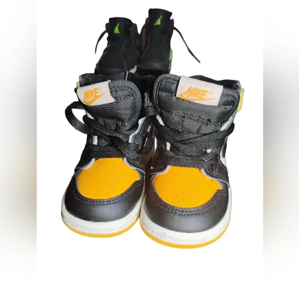 Jordan 1 Retro High OG Taxi Yellow Toe Toddler Size 5C